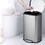Costway 48350729 13.2 Gallon Stainless Steel Trash Garbage Can with Bucket