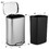 Costway 48350729 13.2 Gallon Stainless Steel Trash Garbage Can with Bucket