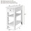 Costway 52374691 3-Tier Nightstand Bedside Table Sofa Side with Double Shelves Drawer-White