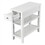 Costway 52374691 3-Tier Nightstand Bedside Table Sofa Side with Double Shelves Drawer-White
