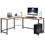 Costway 09624178 L Shaped Desk Corner Computer Desk PC Laptop Gaming Table Workstation-Natural