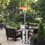 Costway 57214089 Outdoor Heater Propane Standing LP Gas Steel with Table and Wheels-Silver