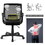 Costway 85610749 Lumbar Support Adjustable Rolling Swivel Mesh Office Chair