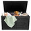 Costway 98513426 88 Gallon Garden Patio Rattan Storage Container Box-Black