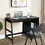 Costway 68750219 47.5 Inch Modern Home Computer Desk with 2 Storage Drawers-Black