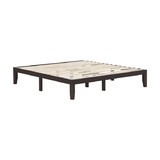 Costway 63208954 14 Inch King Size Wood Platform Bed Frame-Brown