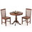 Costway 26578943 3 Pieces Wooden Dining Table and Chair Set for Cafe Kitchen Living Room