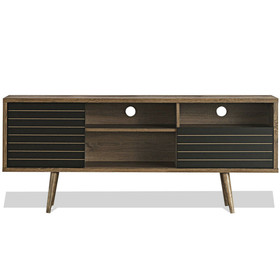 Costway 28691753 Mid-Century Modern TV Stand for TVs up to 65 Inch with Storage Shelves