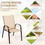 Costway 81926753 2 Pcs Patio Chairs Outdoor Dining Chair with Armrest-Beige