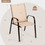 Costway 81926753 2 Pcs Patio Chairs Outdoor Dining Chair with Armrest-Beige