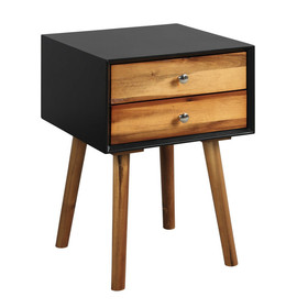 Costway 26870135 Nightstand Wooden End Table Bedside Table