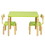 Costway 32945187 3 Piece Kids Wooden Activity Table and 2 Chairs Set-Green