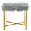 Costway 18705269 Faux Fur Ottoman Decorative Stool with Metal Legs