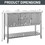 Costway 87914256 Wooden Sideboard Buffet Console Table  with Drawers and Storage-Gray