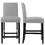 Costway 80295314 25 Inch Kitchen Chairs with Rubber Wood Legs-Gray