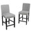 Costway 80295314 25 Inch Kitchen Chairs with Rubber Wood Legs-Gray