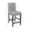 Costway 80295314 25 Inch Kitchen Chairs with Rubber Wood Legs-Gray