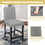 Costway 80295314 25 Inch Kitchen Chairs with Rubber Wood Legs-Gray