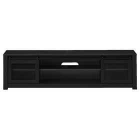 Costway 06849127 TV Stand Entertainment Center for TV's up to 65 Inch with Cable Management and Adjustable Shelf-Black