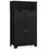 Costway 53874619 Bathroom Wooden Side Cabinet  with 2 Drawers and 2 Doors-Black