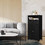 Costway 53874619 Bathroom Wooden Side Cabinet  with 2 Drawers and 2 Doors-Black