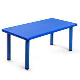 Costway 84307259 Kids Plastic Rectangular Learn and Play Table-Blue