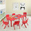 Costway 94306527 6-pack Kids Plastic Stackable Classroom Chairs-Red