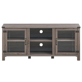 Costway 80319524 TV Stand Entertainment Center for TVs up to 65 Inch with Storage Cabinets-Gray