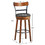 Costway 49678321 30.5 Inch 360-Degree Swivel Stools with Leather Padded Seat