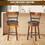 Costway 36510792 Set of 2 25.5 Inch Swivel Counter Height Bar Stool