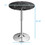 Costway 15643089 360&#176; Swivel Cocktail Pub Table with Sliver Leg and Base-Black