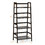 Costway 84915702 4-Tier Bamboo Plant Rack with Guardrails Stable and Space-Saving-Brown