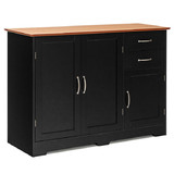 Costway 43716890 Buffet Storage Cabinet with 2-Door Cabinet and 2 Drawers-Black