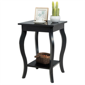 Costway 18093762 Accent Sofa End Side Table-Black