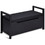 Costway 67184259 34.5 X15.5 X19.5 Inch Shoe Storage Bench with Cushion Seat for Entryway-Black