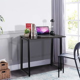 Costway 26598013 Foldable Home and Office Computer Desk-Coffee