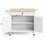 Costway 35976241 Modern Rolling Kitchen Cart Island with Wooden Top-White