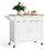 Costway 35976241 Modern Rolling Kitchen Cart Island with Wooden Top-White