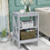 Costway 09834215 3-Tier X-Design Nightstands with Storage Shelves for Living Room Bedroom-Gray