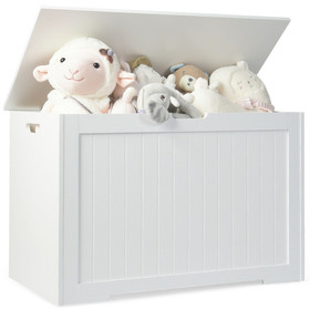 Costway 47189023 Wooden Toy Box Kids Storage Chest Bench -White