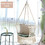 Costway 16489025 Hanging Hammock Chair with 330 Pounds Capacity and Cotton Rope Handwoven Tassels Design-Beige