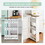 Costway 35764082 4 Tiers Rolling Slim Storage Kitchen Organizer Cart with Handle-White