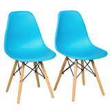 Costway 21086574 Set of 2 Mid-Century Modern DSW Dining Side Chair