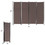 Costway 31409652 4-Panel Room Divider Folding Privacy Screen-Coffee