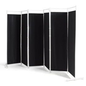 Costway 40395716 6-Panel Room Divider Folding Privacy Screen -Black
