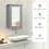 Costway 49072165 Bathroom Wall Cabinet with Single Mirror Door-Gray