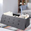Costway 92031468 Fabric Folding Storage with Divider Bed End Bench-Dark Gray