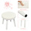 Costway 47592861 Kids Vanity Makeup Table & Chair Set Make Up Stool-White