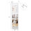 Costway 46825107 Full Length Metal Door Mirror with Adjustable Hook-White