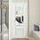 Costway 46825107 Full Length Metal Door Mirror with Adjustable Hook-White